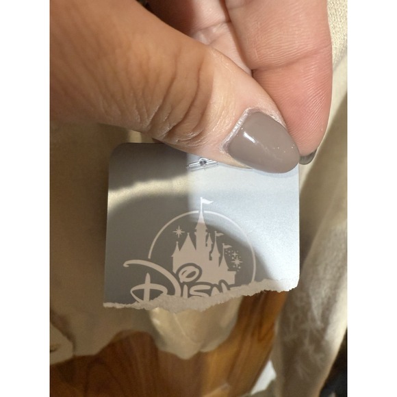 Disney Parks Christmas Minnie Mouse Embroidered Knit Cardigan Sweater XL‎ Tan - Picture 4 of 7